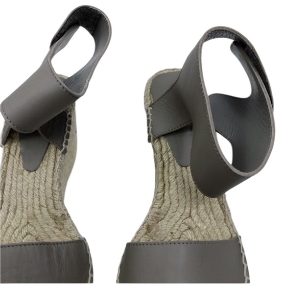 VINCE Sophie Leather Wedge Espadrille Sandals - Picture 6 of 15